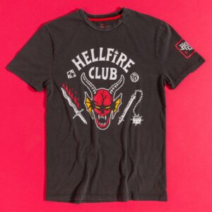 Stranger Things Hellfire Club Vintage Wash Charcoal T-Shirt