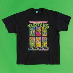 Teenage Mutant Ninja Turtles Arcade Character Select Black T-Shirt