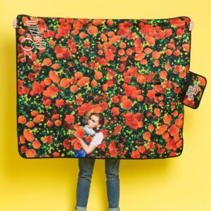 The Wizard Of Oz Poppy Field Foldable Travel Blanket