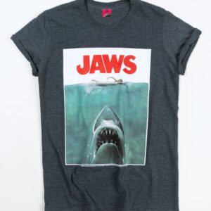 Women's Jaws Shark Rolled Sleeve Boyfriend T-Shirt