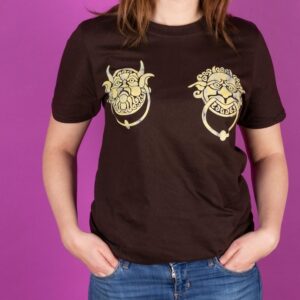 Women's Labyrinth Knockers Dark Brown T-Shirt
