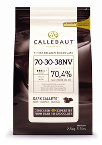 Callebaut dark chocolate chips (callets) 70% - 400g bag