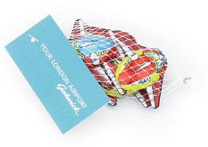Branded net of chocolate aeroplanes