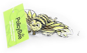 Branded net of chocolate bees