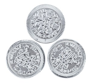 Silver sixpence chocolate coins - Bag of 50