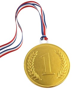 100mm Gold chocolate medal - Bulk case of 20