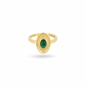CEO's Deco Oval Malachite Ring