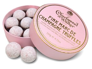 Charbonnel et Walker Pink Marc de Champagne truffles - 135g box