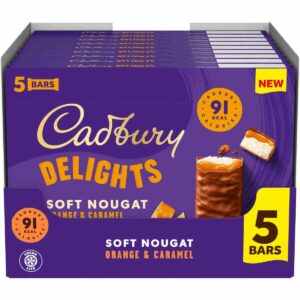 Cadbury Delights Soft Nougat Orange & Caramel (Box of 9)