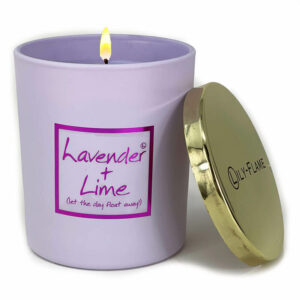 Lily-Flame Lavender & Lime Gold Lidded Jar Candle