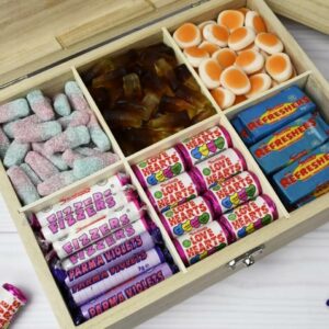 Personalised Super Dad 6 Compartment Wooden Sweet Box