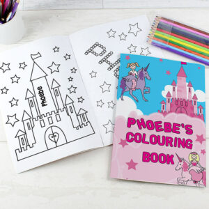 Personalised Princess Unicorn Colouring Book