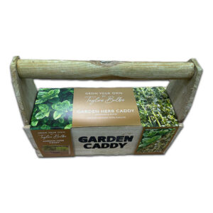 Wooden Garden Caddy - Oregano and Thyme Seeds