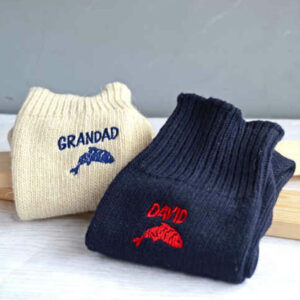 Personalised Embroidered Fishing Socks