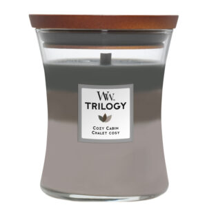 WoodWick Trilogy Candles Cozy Cabin Medium Hourglass Candle 275g / 9.7 oz.