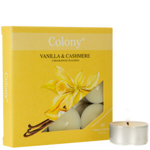 Wax Lyrical Colony Tealight Candles Vanilla & Cashmere x 9