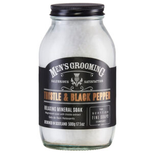 Scottish Fine Soaps Men's Grooming Thistle & Black Pepper Relaxing Mineral Muscle Soak 500g