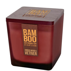 BAMBOO Large Candle Amber Wood & Vetiver 210g
