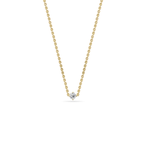 Forever Classic Mini Diamond Solitaire Gold Necklace