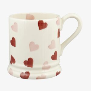 Seconds Pink Hearts 1/2 Pint Mug