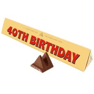 Toblerone Happy 40th Chocolate Bar with Sleeve