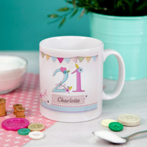Personalised 21st Birthday Craft Mug