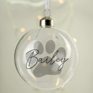 Personalised Pet Glass Bauble