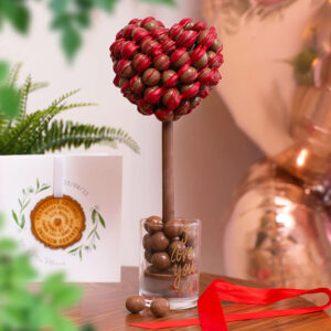 Personalised Malteser Heart Drizzle Sweet Tree