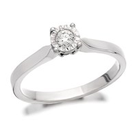 9ct White Gold Diamond Ring - 10pts - D6682-Q