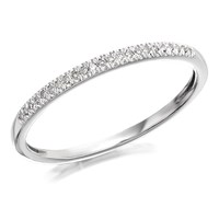 9ct White Gold Diamond Half Eternity Ring - 8pts - D7165-R