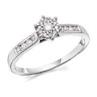 9ct White Gold Diamond Ring - 1/4ct - EXCLUSIVE - D7768-P