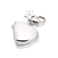 Tingle SCH201 Silver Heart Locket Charm - F8044