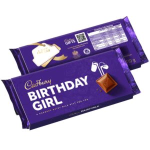 Cadbury Birthday Girl Dairy Milk Chocolate Bar with Sleeve 110g
