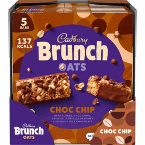 Cadbury Brunch Oats Choc Chip Bars Pack of 5 (Box of 8)