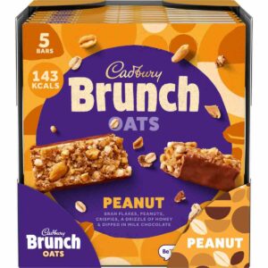 Cadbury Brunch Oats Peanut Bars Pack of 5 (Box of 8)