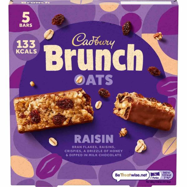 Cadbury Brunch Oats Raisin Bars (Pack of 5)