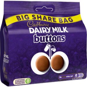 Dairy Milk Giant Buttons Share Bag 184.8g (Box of 10)