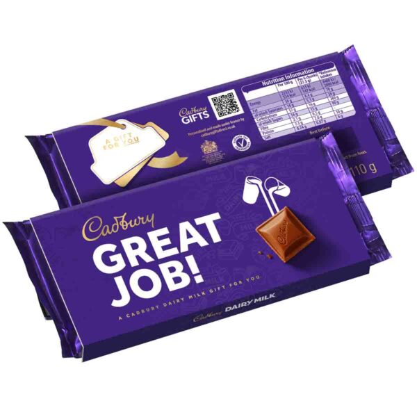 Cadbury Great Job Dairy Milk Chocolate Bar with Sleeve 110g