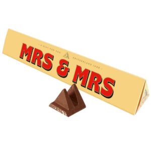Toblerone Mrs & Mrs chocolate Bar with Sleeve