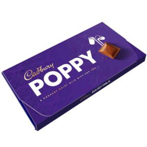 Cadbury Poppy Dairy Milk Chocolate Bar with Gift Envelope