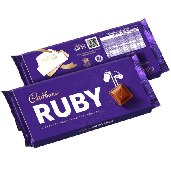Cadbury Ruby Dairy Milk Chocolate Bar with Sleeve 110g