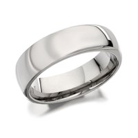 Titanium Polished Finish Band Ring - 7mm - J1002-Y