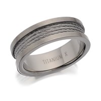 Titanium Steel Cable Ring - 7mm - J1015-X