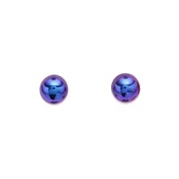 Ti2 Titanium Purple Ball Stud Earrings - 5mm - J1930