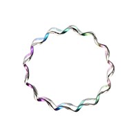 Ti2 Titanium Rainbow Spiral Bangle - J1990