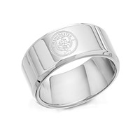 Stainless Steel Manchester City FC Band Ring - J2090-X