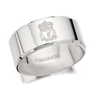 Stainless Steel Liverpool FC Band Ring - J2290-U