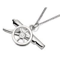 Silver Arsenal FC Cannon Necklace - J2307