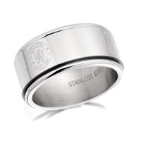 Stainless Steel Chelsea FC Spinner Ring - J2491-X
