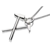 Silver West Ham FC Hammers Necklace - J2507